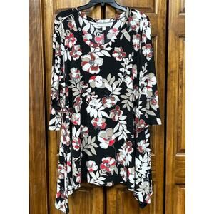 Woman Within Black Floral Blouse